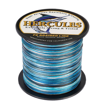 300M 328Yds Camo Blue 10lb-300lb HERCULES PE Braided Fishing Line 8 Strands